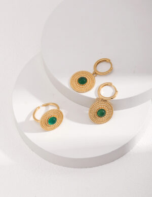 Green Gemstone Earring