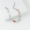 Pearl and Strawberry Quartz Bracelet